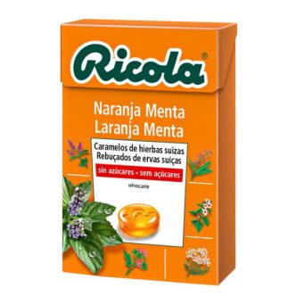 Caramelos de naranja y menta sin azúcar añadido