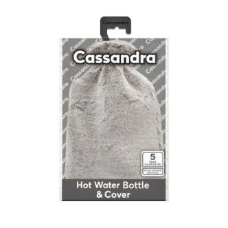 Bolsa de agua caliente funda gris claro