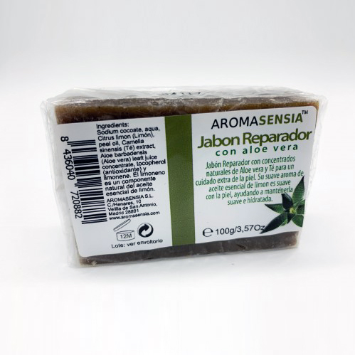 Jabón reparador aloe te blanco
