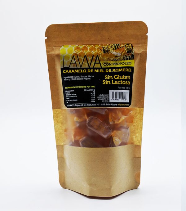 Caramelos de miel de romero y propóleo