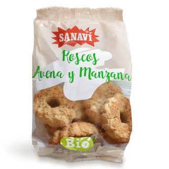 Roscos de avena y manzana bio